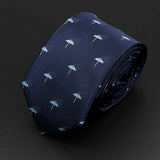 ZONFAZ Trendy Design Men's Microfiber Jacquard Necktie Animal Plant Flower Pattern Ties