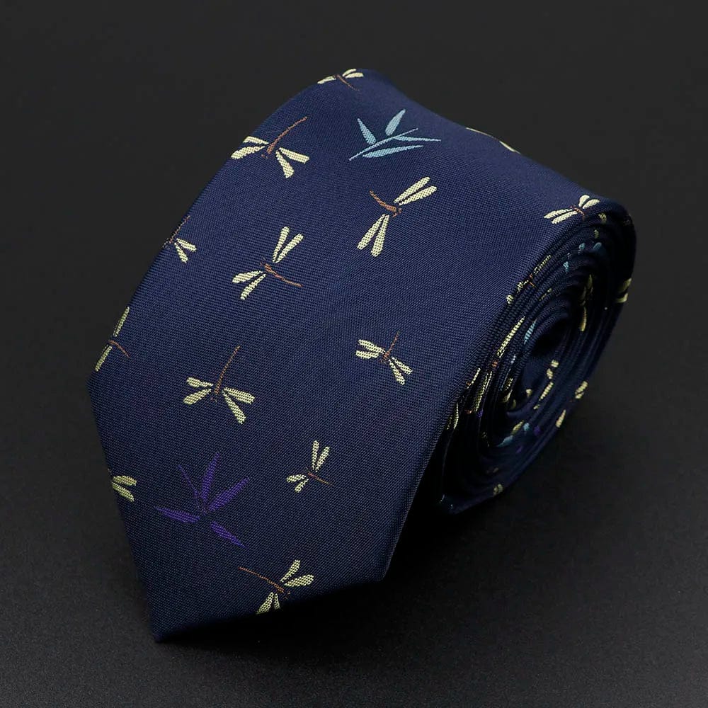 ZONFAZ Trendy Design Men's Microfiber Jacquard Necktie Animal Plant Flower Pattern Ties