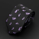 ZONFAZ Trendy Design Men's Microfiber Jacquard Necktie Animal Plant Flower Pattern Ties