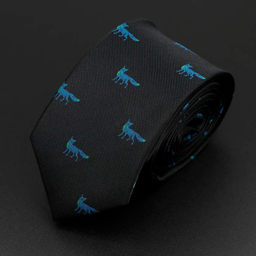 ZONFAZ Trendy Design Men's Microfiber Jacquard Necktie Animal Plant Flower Pattern Ties