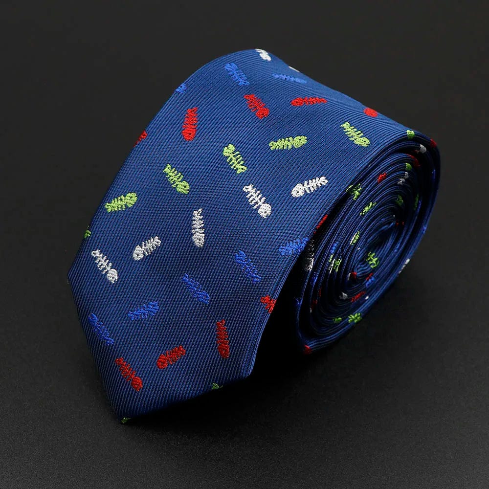 ZONFAZ Trendy Design Men's Microfiber Jacquard Necktie Animal Plant Flower Pattern Ties