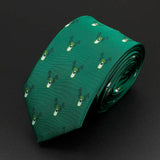 ZONFAZ Trendy Design Men's Microfiber Jacquard Necktie Animal Plant Flower Pattern Ties