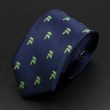 ZONFAZ Trendy Design Men's Microfiber Jacquard Necktie Animal Plant Flower Pattern Ties