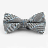 ZONFAZ Vintage Cotton Tie Set Striped Necktie Bowtie Pocket Square