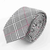 ZONFAZ Vintage Cotton Tie Set Striped Necktie Bowtie Pocket Square