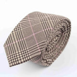 ZONFAZ Vintage Cotton Tie Set Striped Necktie Bowtie Pocket Square