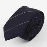 ZONFAZ Vintage Cotton Tie Set Striped Necktie Bowtie Pocket Square