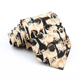 ZONFAZ Vintage Imitation Silk Ties Men's Fashion 8cm Graffiti Painting Necktie