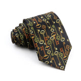 ZONFAZ Vintage Imitation Silk Ties Men's Fashion 8cm Graffiti Painting Necktie