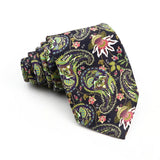 ZONFAZ Vintage Imitation Silk Ties Men's Fashion 8cm Graffiti Painting Necktie