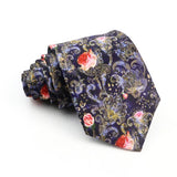 ZONFAZ Vintage Imitation Silk Ties Men's Fashion 8cm Graffiti Painting Necktie