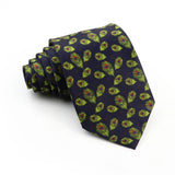 ZONFAZ Vintage Imitation Silk Ties Men's Fashion 8cm Graffiti Painting Necktie