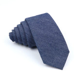 ZONFAZ Wedding Cotton Solid Color Necktie For Men Woman Skinny Ties