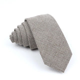 ZONFAZ Wedding Cotton Solid Color Necktie For Men Woman Skinny Ties