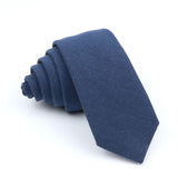 ZONFAZ Wedding Cotton Solid Color Necktie For Men Woman Skinny Ties