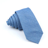 ZONFAZ Wedding Cotton Solid Color Necktie For Men Woman Skinny Ties