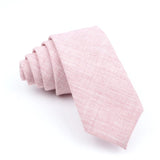 ZONFAZ Wedding Cotton Solid Color Necktie For Men Woman Skinny Ties