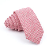 ZONFAZ Wedding Cotton Solid Color Necktie For Men Woman Skinny Ties