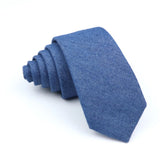 ZONFAZ Wedding Cotton Solid Color Necktie For Men Woman Skinny Ties