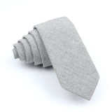 ZONFAZ Wedding Cotton Solid Color Necktie For Men Woman Skinny Ties