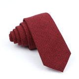 ZONFAZ Wedding Cotton Solid Color Necktie For Men Woman Skinny Ties