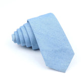 ZONFAZ Wedding Cotton Solid Color Necktie For Men Woman Skinny Ties