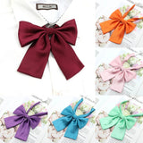 ZONFAZ Women Solid Color Silk Bow Ties